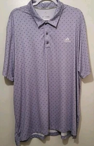 Adidas Golf Purple LAVENDER  Logo Men's 2XL Polo 27" ARMPIT TO ARMPIT  33" MID B - Picture 1 of 11