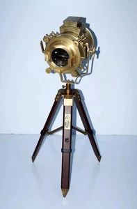 Messing Strahler & Dreibein Stehlampe Maritim Strahler Vintage... - Imagen 1 de 7