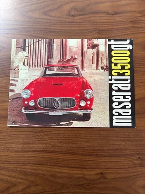 🔥🚗🇮🇹Vintage 1962 Maserati 3500 GT Sales Brochure - Image 1 of 4