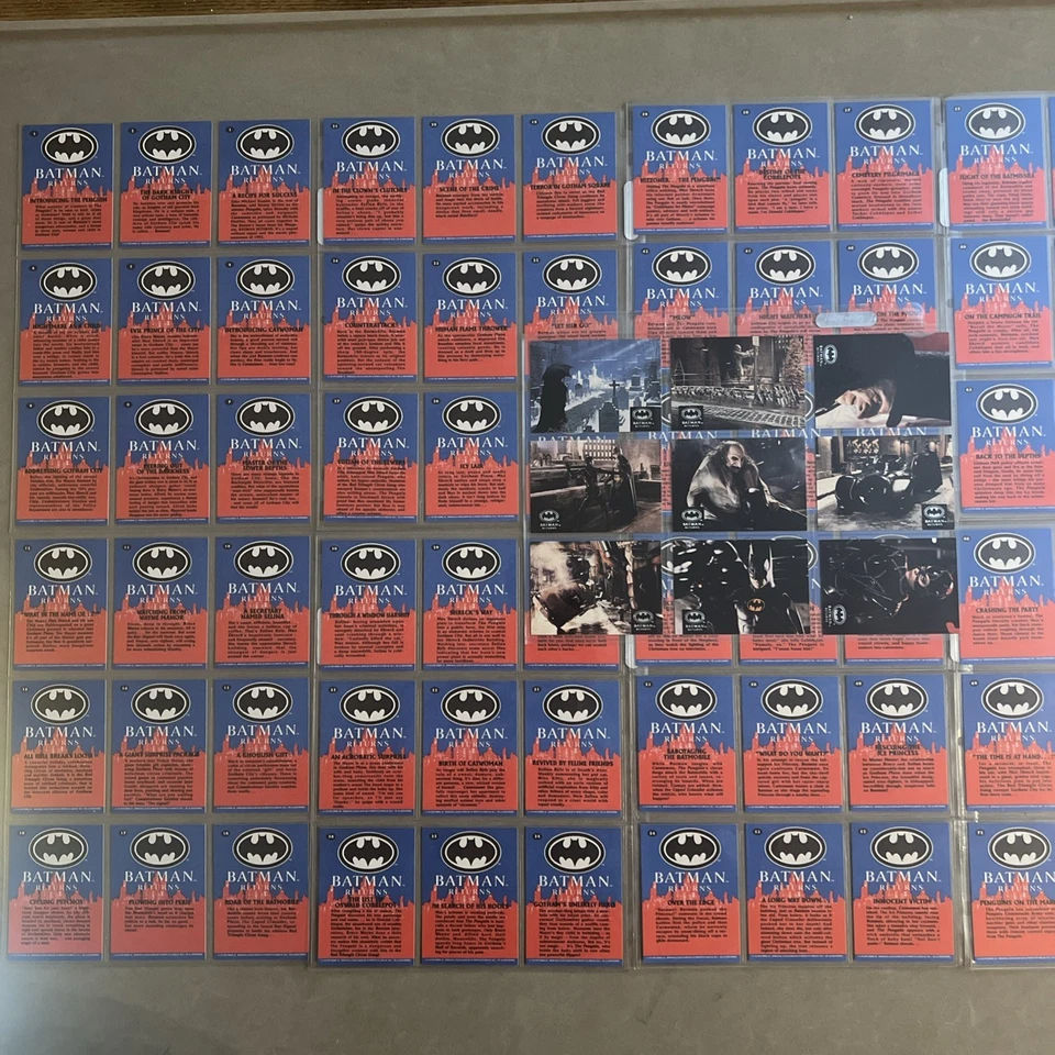CONJUNTO DE FILMES BATMAN RETURNS 0F 88 + 9 CARTÕES STADIUM CLUB - em mangas Ultra Pro  - Imagem 1 de 4