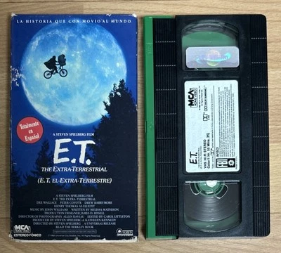 E.T. The Extra-Terrestrial VHS Black/Green Spanish Espanol Drew Barrymore 1988￼ - Image 1 of 4