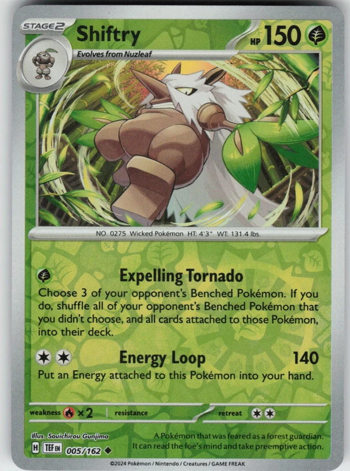 Reverse Holo Shiftry 005/162 Uncommon SV05: Temporal Forces NM - Image 1 of 1