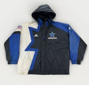 Chaqueta De Colección Años 90 NFL Dallas Cowboys Pro Line Apex One Big Star Con Capucha Talla LG - Imagen 1 de 17