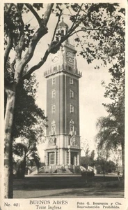 Buenos Aires Argentinien Torre Inglesa Uhrturm 1931 RPPC Echt Foto Postkarte - Bild 1 von 2
