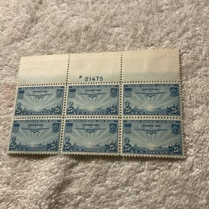U.S.-(-1935-)-Sc.#C20-CHINA CLIPPERS -lot of 1-PLATE Blocks of 6-MNH-#449 - Picture 1 of 2