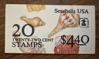 US Scott 2117-2121 | Complete Booklet 1985 Seashells 22c x20 | FVF MNH Stamps - Image 1 of 4