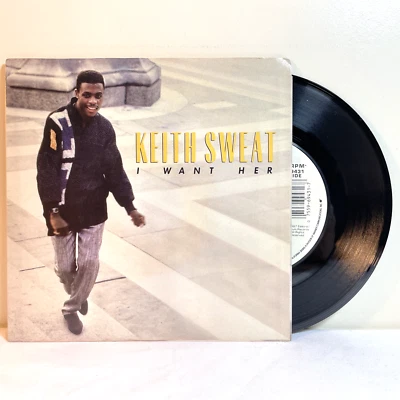 KEITH SWEAT: I WANT HER (1987) Vinyl 45 RPM Pop R&B Soul - Image 1 of 4
