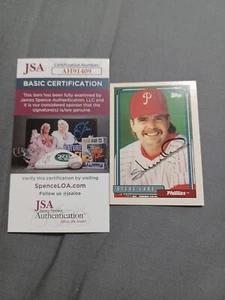 STEVE LAKE 1992 Topps # 331 autographed signed card PHILLIES 92 JSA - Picture 1 of 6