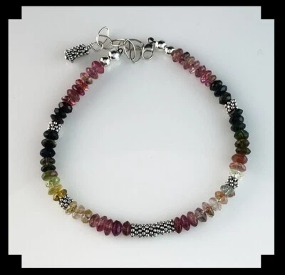 White Fox Creation: Sterling and Tourmaline Bracelet  - Image 1 of 3