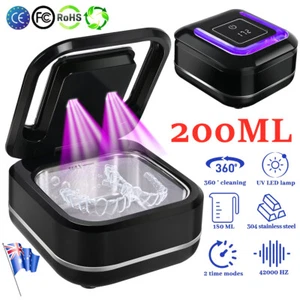 200ml Ultrasonic Cleaner Wave Cleaning Jewellery Polishing Machine Tank Timer - Picture 1 of 15
