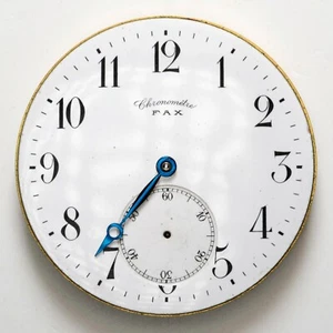 CHRONOMETRE FAX Movimento Vintage Orologio da Tasca Pocket Watch Movement 43,8mm - Picture 1 of 2