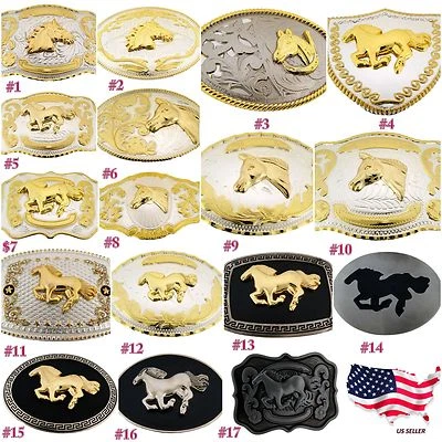 Лошадь ремень пряжка Western новый мужчин женщин ковбой родео Техас стиль металл - Изображение 1 из 4