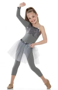 Pumpin Up The Party Child X-Small Dance Costume Capri Tutu Skirted Unitard New - Picture 1 of 3
