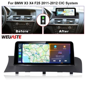 10.25'' Car Linux Screen For BMW X3 X4 F25 2011 2012 CIC System Wifi BT Carplay - Picture 1 of 12