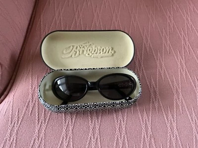 Óculos de sol Brighton “Casanova” feito à mão preto e prata lindo design em excelente estado usado - Imagem 1 de 4