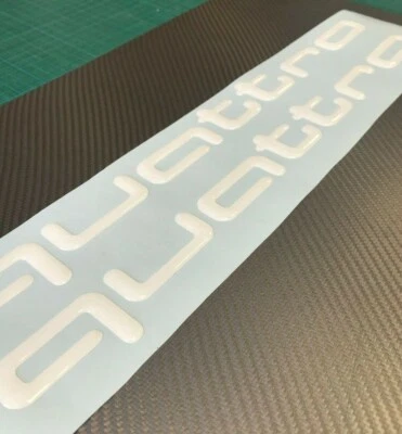 QUATTRO AUDI AUFKLEBER, SEITEN quattro AUFKLEBER, 2 Stück 3d 380x44mm, GEL FO... - Bild 1 von 4