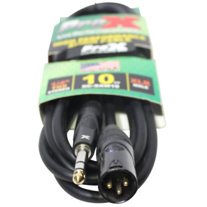 Pro X 10 Ft. Balanced XLR3-M to 1/4 TRS-M High Performance Audio Cable