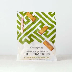 💚 Clearspring Organic Extra Virgin Olive Oil Japanese Rice Crackers 50g - Picture 1 of 1