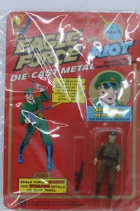 Vintage Mego Eagle Force General Mamba Figure on card Sealed DieCast toy r.i.o.t - Picture 1 of 18