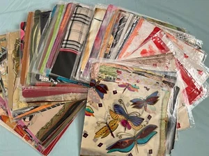 lot of 5 - 100% Silk Square Scarves wrap Bandana wholesale clearance sale - Picture 1 of 1