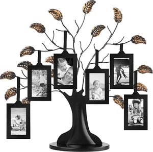 Family Tree Picture Frame - Includes 6 Hanging 2X3 Picture Frames - Adjustable R - Picture 1 of 12