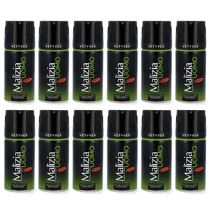 MALIZIA UOMO VETYVER deo bodyspray 12x150 ml der grüne Klassiker aus Italien - Bild 1 von 8