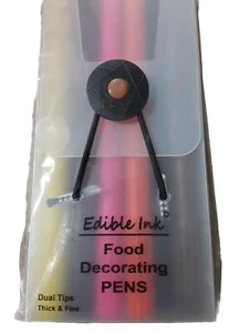 New Edible Ink Markers Food Safe 10 Colors 2 Blk Cookie Cake Decorate Dual Tip - Picture 1 of 3