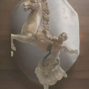 VINTAGE BEAUTIFUL Cold Cast Bronze Horse Sculpture French BIG 17" X 11" - Picture 1 of 23