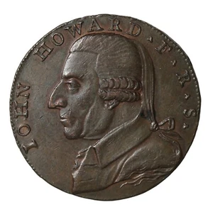 1792 Middlesex Westminster John Howard Halfpenny Conder Token D&H-929 - Picture 1 of 2