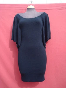 Neu mit Etikett Bebe schwarz Viskose Wolle Damen Kleid Tunika Gr. S - Bild 1 von 12