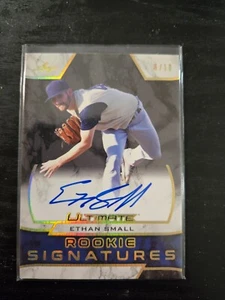 2019 Leaf Ultimate Rookie Signatures Gold Spectrum /10 Ethan Small Auto Brewers - Picture 1 of 2