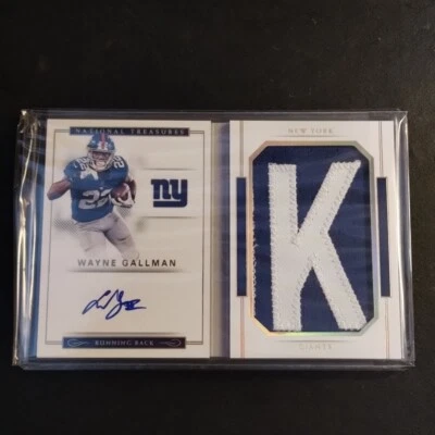 #6/7 Wayne Gallman Rookie Auto Nameplate Booklet 2017 National Treasures Clemson - Image 1 of 4