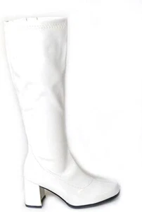New Women Ladies Fancy Dress Party GO GO Knee High Boots 60s & 70s Retro Shoes - Picture 1 of 27
