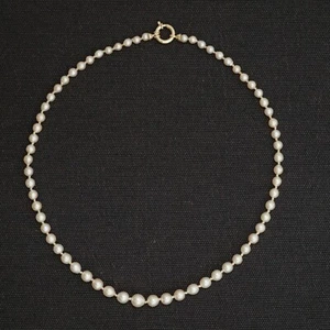 COLLANA DI PERLE DI MARE AKOYA CON FERMAGLIO ORO - Foto 1 di 8