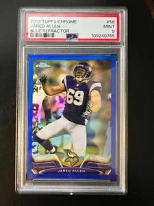 2013 Topps Chrome Blue Refractor #58 Jared Allen #'d 43/199 PSA 9 ONLY 1 GRADED - Picture 1 of 2