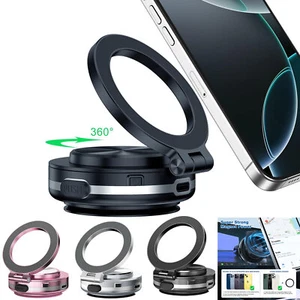 Magnetic Car Phone Holder Mount Electric Vacuum 360° Rotation Cell Phone Stand - Picture 1 of 45