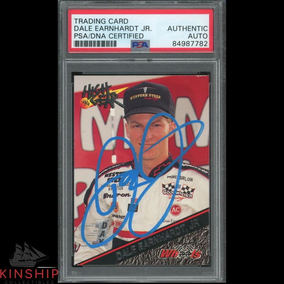 Dale Earnhardt Jr signed 1994 Wheels High Gear Rookie Card PSA DNA NASCAR C4340 - Image 1 of 1
