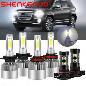 For GMC Acadia 2007 - 2012 Combo LED Headlights High Low Beam + Fog Bulbs Kit - Picture 1 of 12