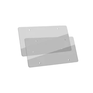 Visible License Plate Clear Flat Shields Cover 12" X 6" 2pcs*2packs - Foto 1 di 1