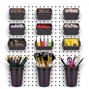 Organize Hardware Accessories Peg Board Hooks Accessories 12 Pack for Garage - Picture 1 of 7