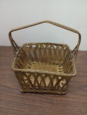Indian Nickel Wire Woven Basket - Square #487