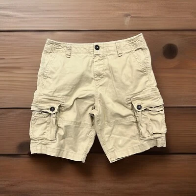 Pantalones Cortos Aero Cargo Para Hombre Talla 30 Tostado Frente Plano Multi-bolsillo Mezcla Algodón Informal Foto 1 de 4