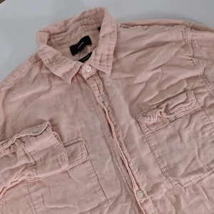 Vince Men's L Large Long Sleeve Light Pink Flannel Super Soft Button Down Shirt - Picture 1 of 7