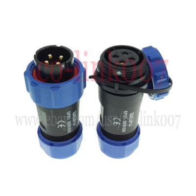 WEIPU SP21 4 pin Aviation Plug-Socket Waterproof Connector  IP68 Outdoor Adapter - Image 1 of 4