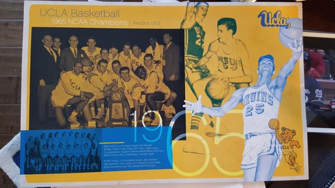2014-15 UCLA BRUINS 1964 1965 NATIONAL CHAMPIONS MINI POSTER WOODEN GOODRICH SGA Cover