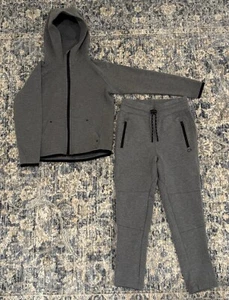 EUC Gap Fit Kids Tech Full Zip Hoodie And Pants Set Small 6/7 Gray - Picture 1 of 5