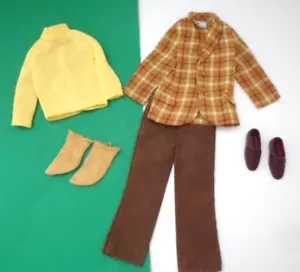 MATTEL 1970 KEN #1436 BOLD GOLD HALBKOMPLETTE JACKE SHIRT SOCKEN SCHUHE KLEIDUNG - Bild 1 von 6