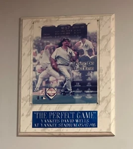 David Wells Perfect Game May 17th 1998 Limited Edition Collectible Plaque MINT - Picture 1 of 2