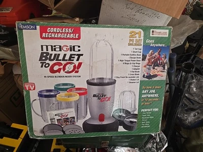 New In Box Emson Magic Bullet To Go 21 Piece Mixer Blender Rechargeable Kit - Image 1 of 4