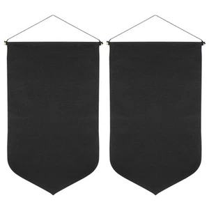 2Pcs Enamel Pin Display Banners 17" Length Canvas Pin Banner Black - Picture 1 of 5